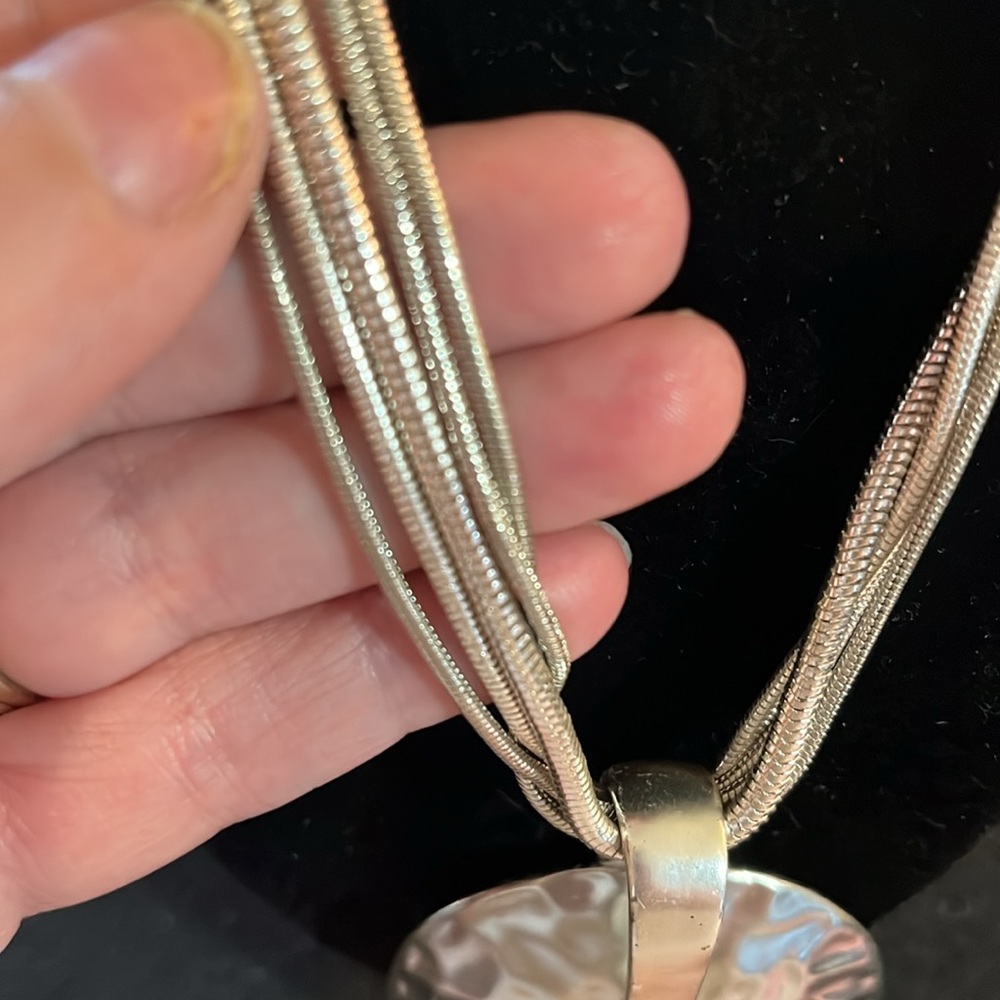 Chico’s Silver Pendant Necklace - Picture 2 of 4